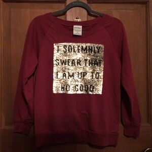 Harry Potter Flip Sequin Sweatshirt Junior’s Medium